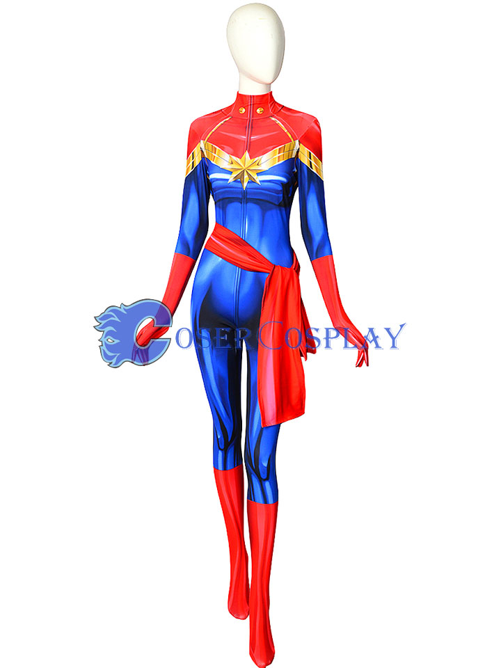 2018 Captain Marvel Carol Danvers Film Cosplay Costume
